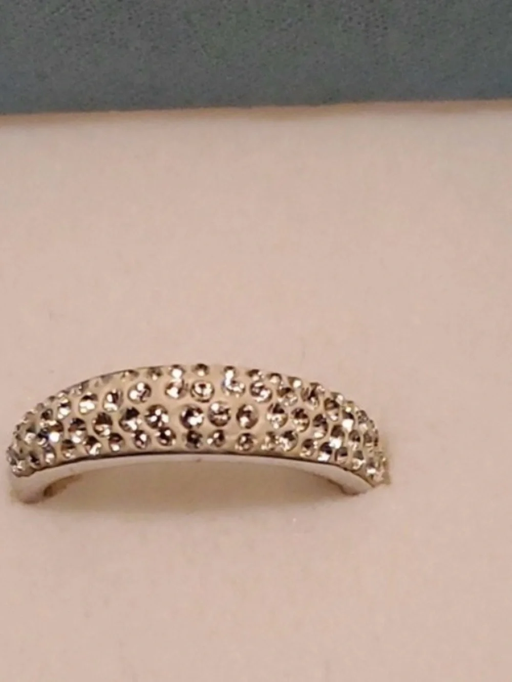 SET of 2 Touchstone Crystal LUNA rings size 8 pave crystals gold and rhodium NIB